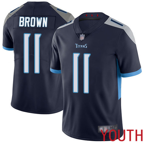 Tennessee Titans Limited Navy Blue Youth A.J. Brown Home Jersey NFL Football 11 Vapor Untouchable